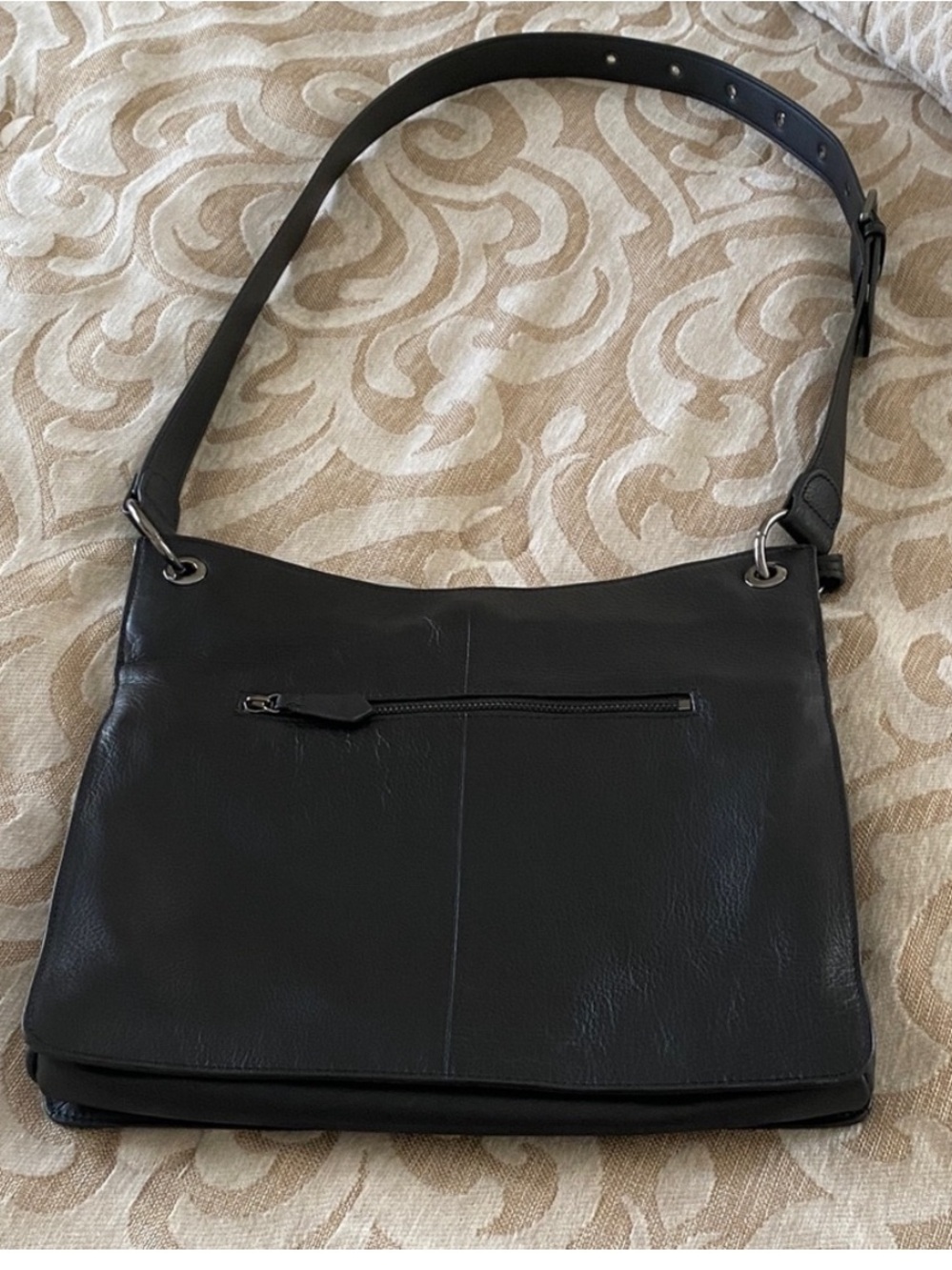RACHEL Rachel Roy Black Leather-Look Crossbody with Tassel - Picture 7 of 11
